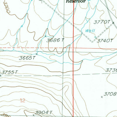 United States Geological Survey Teapot Dome, ID (1986, 24000-Scale) digital map