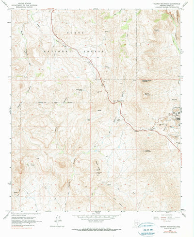 United States Geological Survey Teapot Mountain, AZ (1964, 24000-Scale) digital map