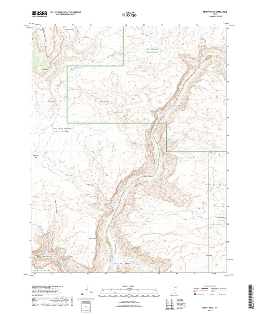 Teapot Rock, UT (2023, 24000-Scale) Map by United States Geological ...