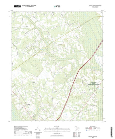 United States Geological Survey Tearcoat Branch, SC (2020, 24000-Scale) digital map