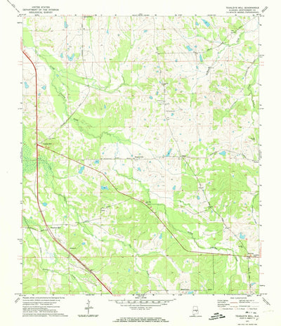 United States Geological Survey Teasleys Mill, AL (1971, 24000-Scale) digital map