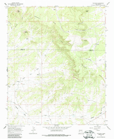 United States Geological Survey Techado, NM (1967, 24000-Scale) digital map
