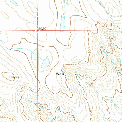 United States Geological Survey Teckla SW, WY (1971, 24000-Scale) digital map