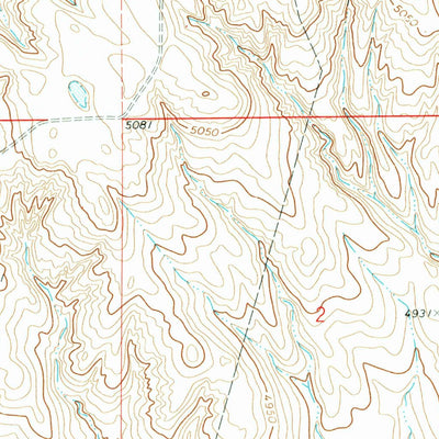 United States Geological Survey Teckla SW, WY (1971, 24000-Scale) digital map