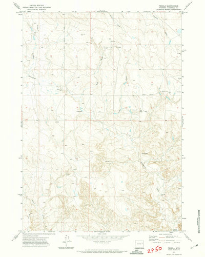United States Geological Survey Teckla, WY (1971, 24000-Scale) digital map