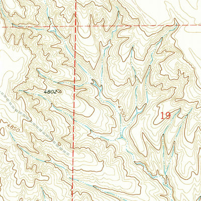 United States Geological Survey Teckla, WY (1971, 24000-Scale) digital map