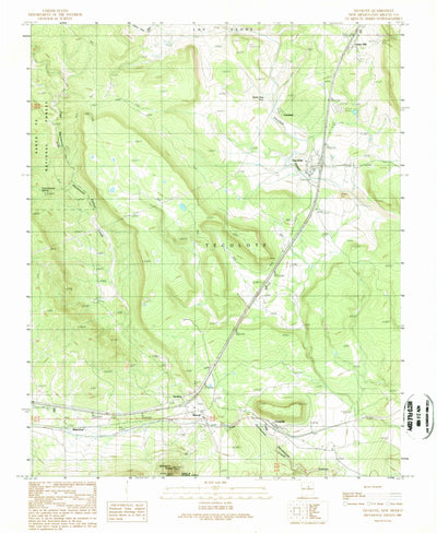 United States Geological Survey Tecolote, NM (1989, 24000-Scale) digital map