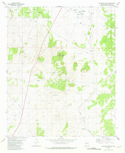 United States Geological Survey Tecolote Peak, NM (1981, 24000-Scale) digital map