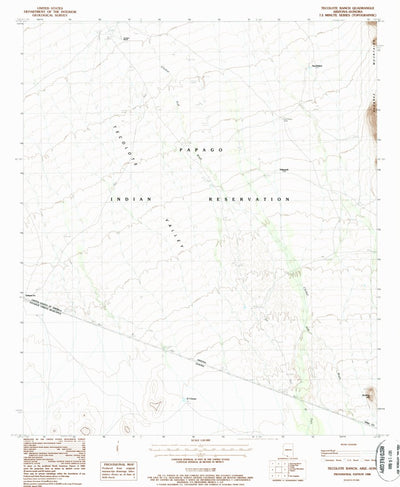 United States Geological Survey Tecolote Ranch, AZ (1988, 24000-Scale) digital map