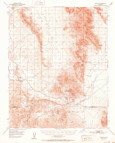 United States Geological Survey Tecopa, CA (1951, 62500-Scale) digital map
