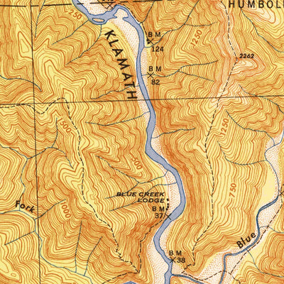 United States Geological Survey Tectah Creek, CA (1945, 62500-Scale) digital map