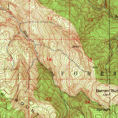 United States Geological Survey Tectah Creek, CA (1952, 62500-Scale) digital map