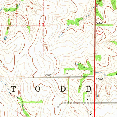 United States Geological Survey Tecumseh, NE (1965, 24000-Scale) digital map