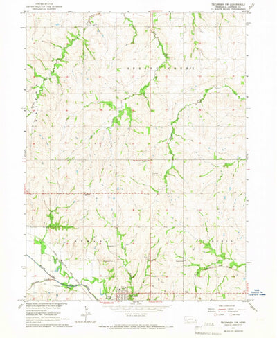 United States Geological Survey Tecumseh NW, NE (1965, 24000-Scale) digital map