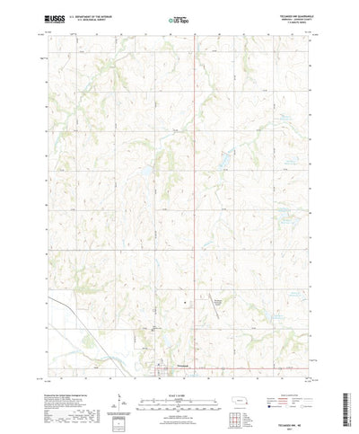 United States Geological Survey Tecumseh NW, NE (2021, 24000-Scale) digital map