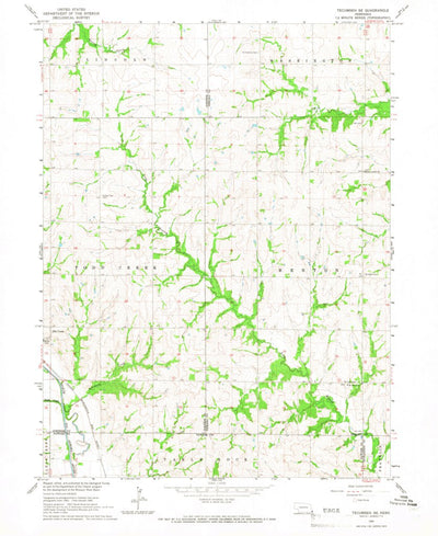 United States Geological Survey Tecumseh SE, NE (1965, 24000-Scale) digital map