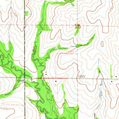 United States Geological Survey Tecumseh SE, NE (1965, 24000-Scale) digital map