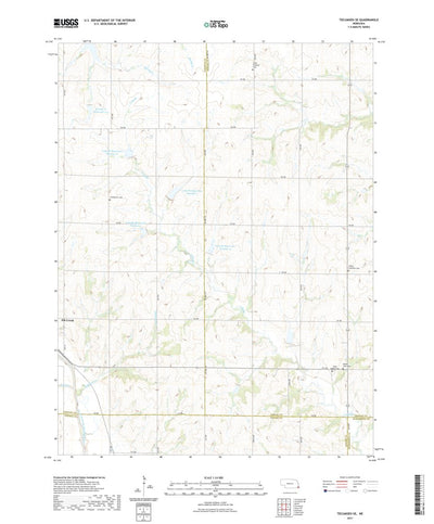 United States Geological Survey Tecumseh SE, NE (2021, 24000-Scale) digital map