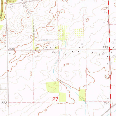 United States Geological Survey Tecumseh South, MI (1972, 24000-Scale) digital map