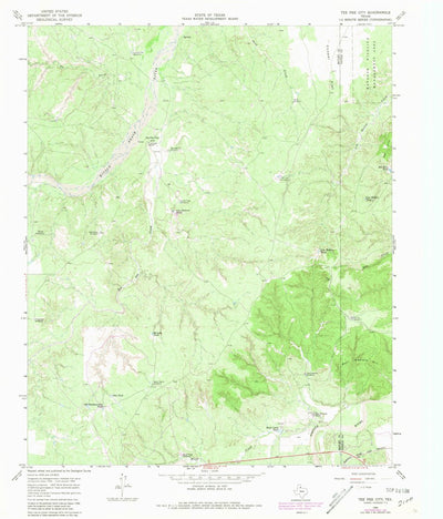 United States Geological Survey Tee Pee City, TX (1966, 24000-Scale) digital map