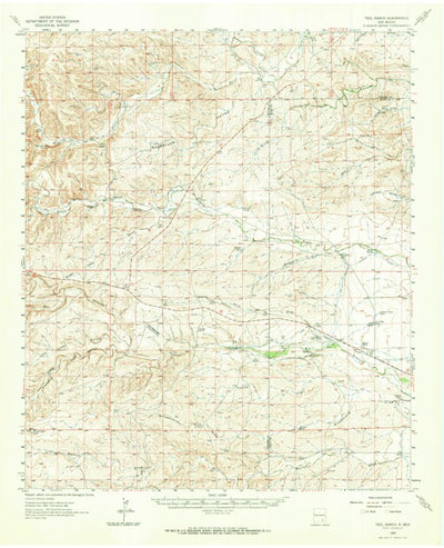United States Geological Survey Teel Ranch, NM (1960, 62500-Scale) digital map