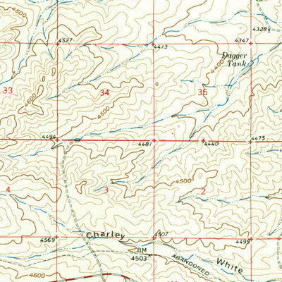 United States Geological Survey Teel Ranch, NM (1960, 62500-Scale) digital map