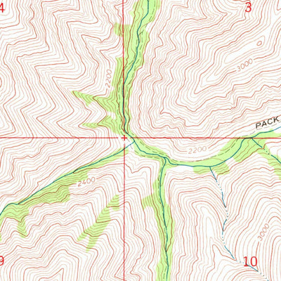 United States Geological Survey Teepee Butte, OR-WA (1967, 24000-Scale) digital map