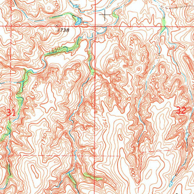 United States Geological Survey Tegarden NW, OK-KS (1969, 24000-Scale) digital map