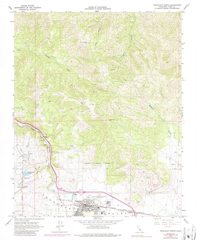 United States Geological Survey Tehachapi North, CA (1966, 24000-Scale) digital map