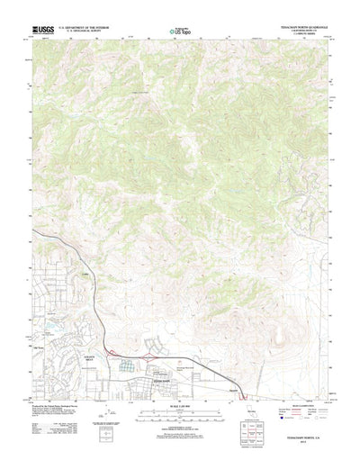 United States Geological Survey Tehachapi North, CA (2012, 24000-Scale) digital map