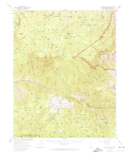 United States Geological Survey Tehipite Dome, CA (1952, 62500-Scale) digital map