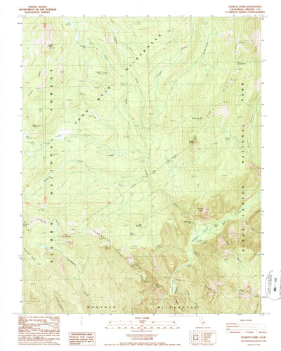 United States Geological Survey Tehipite Dome, CA (1987, 24000-Scale) digital map