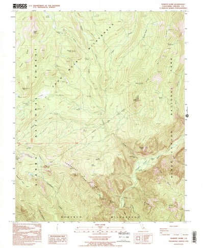 United States Geological Survey Tehipite Dome, CA (1992, 24000-Scale) digital map