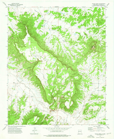 United States Geological Survey Tejana Mesa, NM (1972, 24000-Scale) digital map