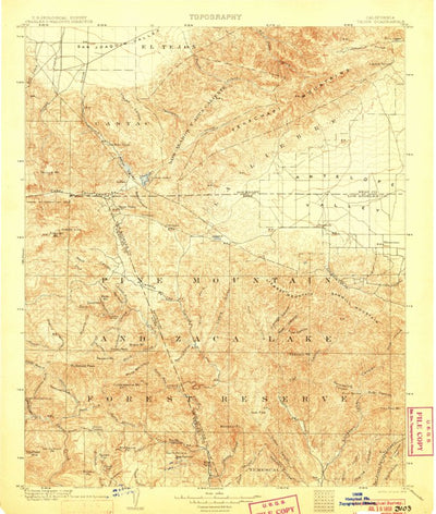 United States Geological Survey Tejon, CA (1903, 125000-Scale) digital map