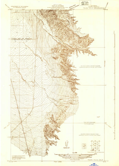 United States Geological Survey Tejon Hills, CA (1931, 31680-Scale) digital map