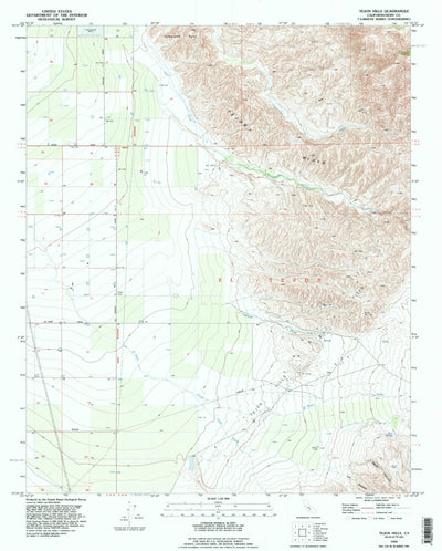 United States Geological Survey Tejon Hills, CA (1992, 24000-Scale) digital map