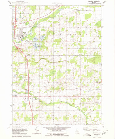United States Geological Survey Tekonsha, MI (1980, 24000-Scale) digital map