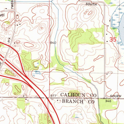 United States Geological Survey Tekonsha, MI (1980, 24000-Scale) digital map