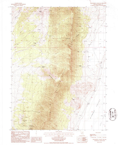United States Geological Survey Telegraph Canyon, NV (1986, 24000-Scale) digital map