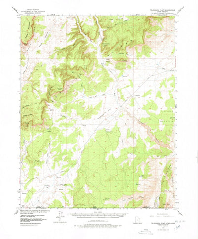 United States Geological Survey Telegraph Flat, UT-AZ (1954, 62500-Scale) digital map