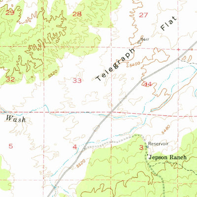 United States Geological Survey Telegraph Flat, UT-AZ (1954, 62500-Scale) digital map