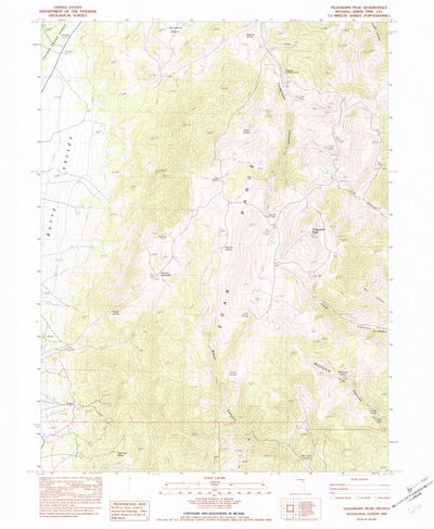 United States Geological Survey Telegraph Peak, NV (1982, 24000-Scale) digital map