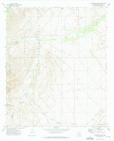 United States Geological Survey Telegraph Wash, AZ (1972, 24000-Scale) digital map