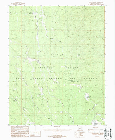 United States Geological Survey Telephone Hill, AZ (1988, 24000-Scale) digital map