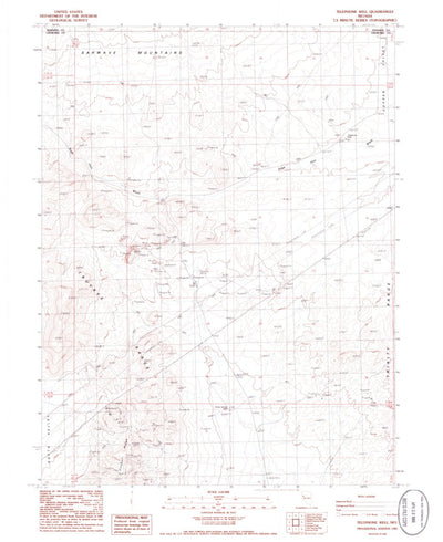 United States Geological Survey Telephone Well, NV (1986, 24000-Scale) digital map