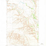 United States Geological Survey Telescope Coulee, MT (1964, 24000-Scale) digital map
