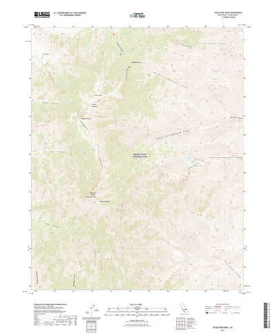 United States Geological Survey Telescope Peak, CA (2021, 24000-Scale) digital map