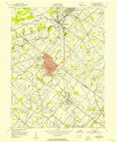 United States Geological Survey Telford, PA (1953, 24000-Scale) digital map
