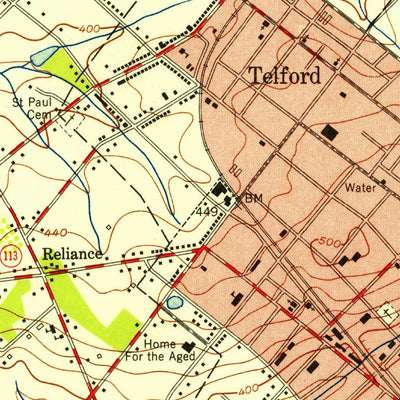 United States Geological Survey Telford, PA (1953, 24000-Scale) digital map